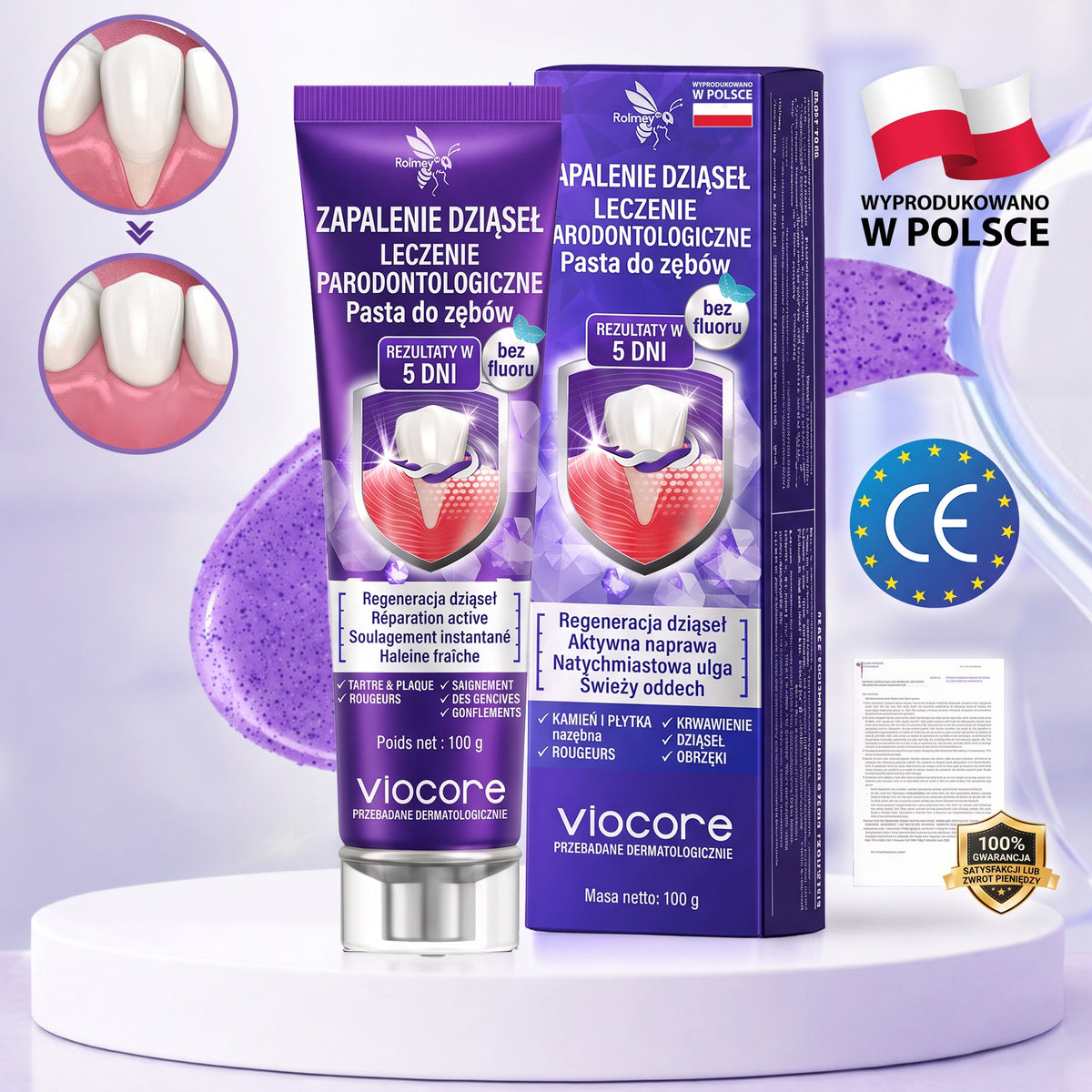 🇵🇱 🦷 Rolimey® VioCore™ 🐝 | Pasta do zębów z jadem pszczelim ✨
