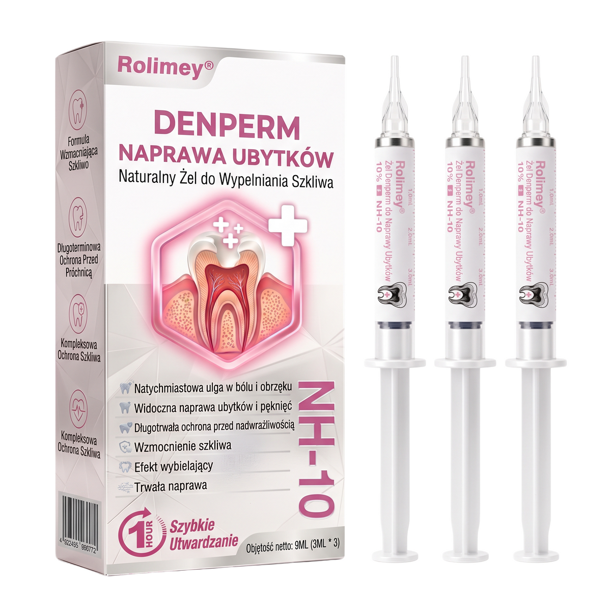 Rolimey® DenPerm – Naturalny żel wypełniający szkliwo do leczenia ubytków próchnicowych🌟