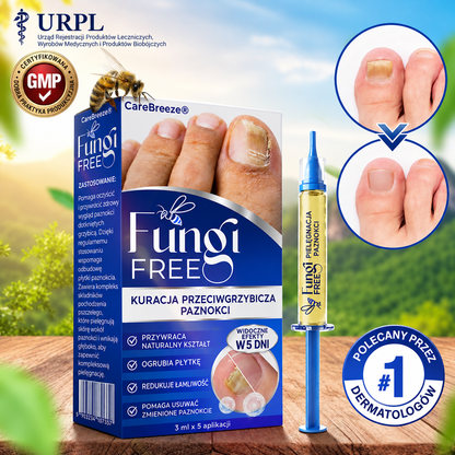 🇪🇺 Certyfikowany w UE 👩‍🔬 CareBreeze® Fungi Free – Intensywna Kuracja do Paznokci na Bazie Jadu Pszczelego 🥉