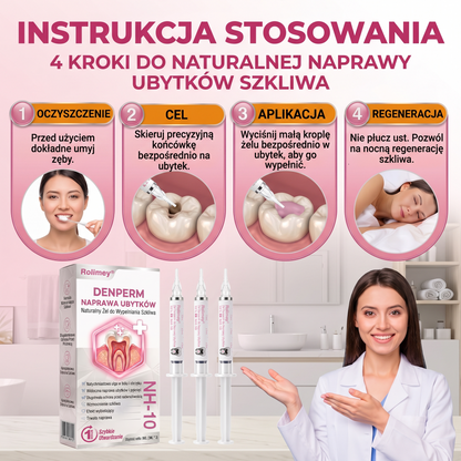 Rolimey® DenPerm – Naturalny żel wypełniający szkliwo do leczenia ubytków próchnicowych🌟