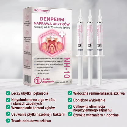 Rolimey® DenPerm – Naturalny żel wypełniający szkliwo do leczenia ubytków próchnicowych🌟