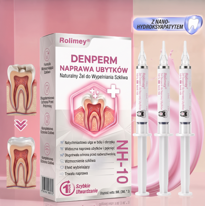 Rolimey® DenPerm – Naturalny żel wypełniający szkliwo do leczenia ubytków próchnicowych🌟