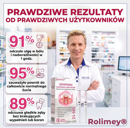 Rolimey® DenPerm – Naturalny żel wypełniający szkliwo do leczenia ubytków próchnicowych🌟